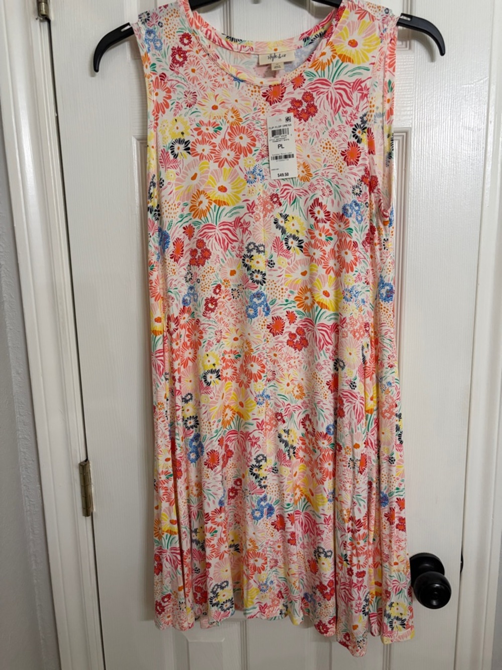 Style & Co. Floral Asymmetrical Sleeveless Dress - Multi